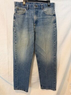 Carhartt B17 DST Relaxed Fit Jeans 36x30 Light Wash Workwear 100% Cotton